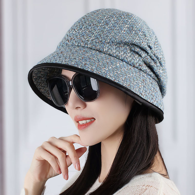 新款帽女士秋冬春秋新款渔夫帽休闲时尚时装盆帽优雅百搭时装女帽