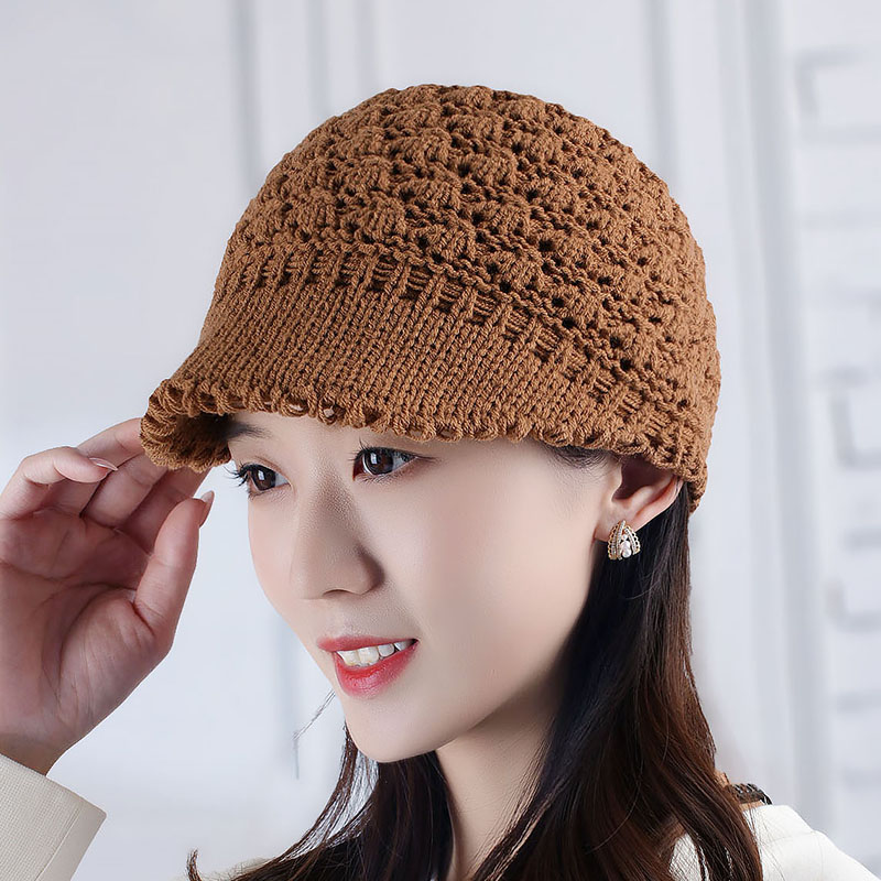 短沿针织帽毛线帽逛街出游