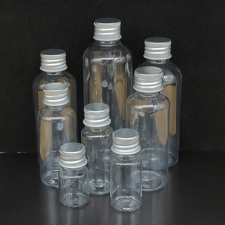 5ml10ml20ml30ml100ml螺口铝盖透明塑料瓶试剂样品墨水精油分装瓶