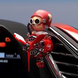 爆款泰迪熊摇头车载香薰出风口小飞机装饰高档卡通网红创意摆件