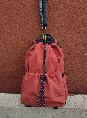 VELOUR双肩包女红色羽毛球包网球包徒步登山包大容量运动包背包男