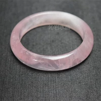 Ice type tự nhiên Mozambique hồng pha lê vòng tay bột pha lê 招 桃花 旺 事业 人缘 - Vòng đeo tay Cuff vòng mã não