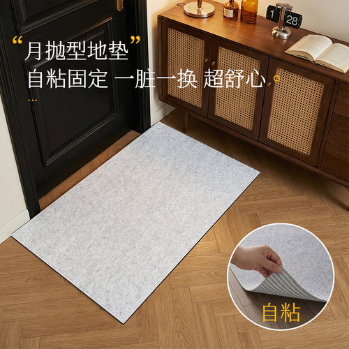一次性入户门地垫月抛型进门门口防滑免胶自粘自吸卫生间吸水脚垫