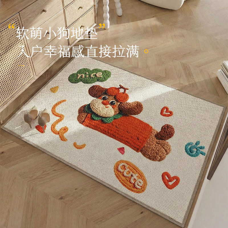 地垫入户门进门防滑吸水脚垫新款高级玄关地毯门口家用亚麻垫子,居家布艺,入户地垫,淘宝优惠券,粉丝福利购,淘宝优惠卷