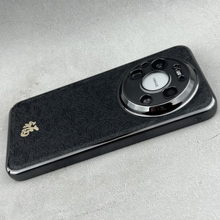 适用华为mate80Promax手机壳新年国潮炫黑色祥云福字mate70Pro皮纹精孔保护套苹果17PromaxMate60pro小米17