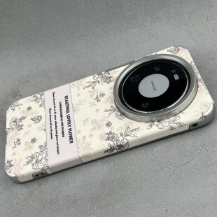 适用华为Mate80promax手机壳复古英文立体花mate80Pro保护套女P80UItra苹果17promax小香风70pro高级Mate 60