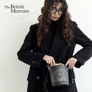 大英博物馆盖亚·安德森猫手拎PU水桶包斜挎包单肩包礼物送女生