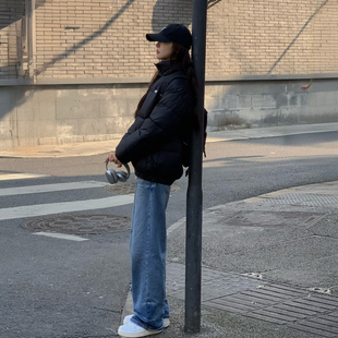 本店实拍新款棉服女冬季韩版学生宽松oversize学院风休闲外套棉衣