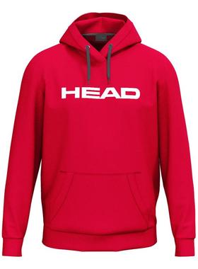 代购HEAD海德男士连帽衫保暖透气舒适贴身自由活动红色长袖棉涤