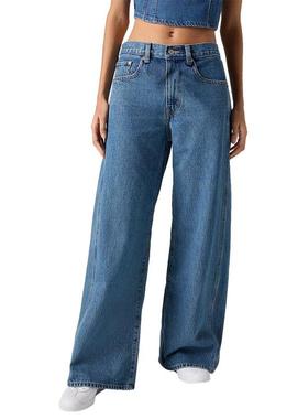 代购Levis李维斯女士牛仔裤舒适耐用宽松蓝色日常休闲长裤