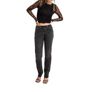 百搭高腰直筒日常通勤长裤 修身 Levis李维斯女士牛仔裤 代购