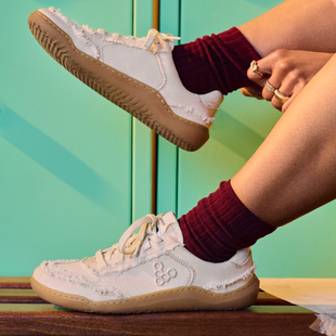 Vivobarefoot Gobi 女士帆布赤足鞋天然软木鞋垫宽楦休闲帆布鞋