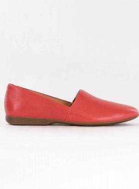 代购dansko女士乐福鞋透气吸汗防臭柔软鞋垫红色圆头平跟系带