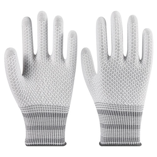 12双手套劳保防滑薄款尼龙电子工无尘防静电劳保居家文玩包装手套