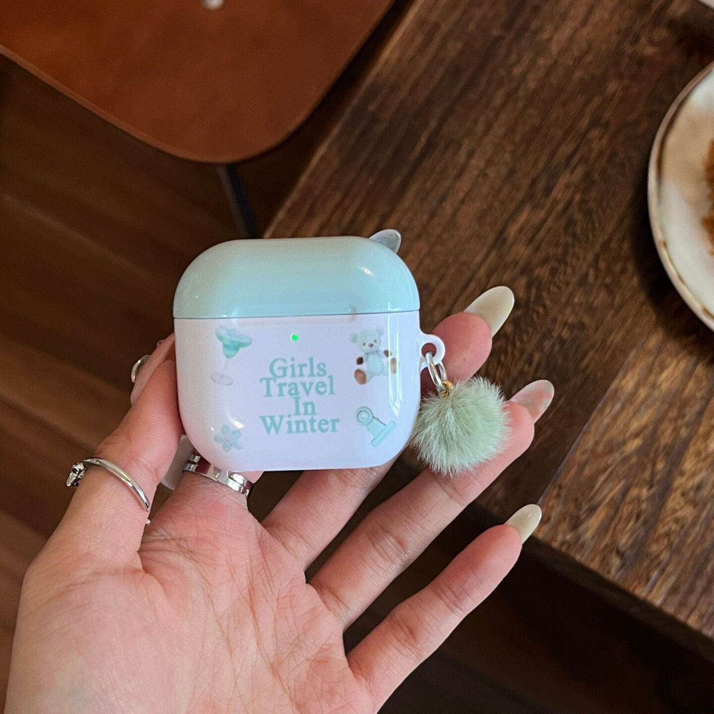 小熊夹子适用于Airpodspro3保护套AirPods4耳机套aipods2/AirPodspro2苹果airpods3小众菲林光面可爱耳机壳