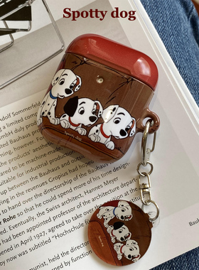 看戏小狗适用于Airpods4保护套airpods2耳机套aipods3代无线蓝牙卡通AirPodspro2代日韩ins风菲林耳机壳pro3