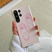 适用于三星S24Ultra磨砂菲林硬壳S23 小众S21Ultra S22手机壳S25 珍珠舞蹈鞋 s23ultra s24梦幻甜美少女防摔壳