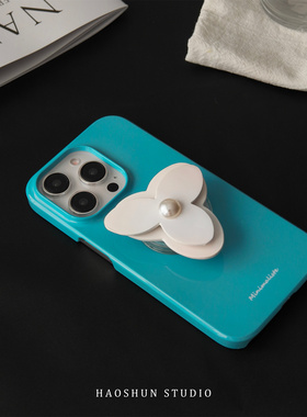 湖绿色适用于iphone16promax/17PRO苹果手机壳11PRO/12光面菲林硬壳苹果15PRO/14PRO/13mini小众创意防摔壳