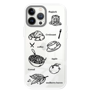 麦片早餐适用于iPhone16PROMAX手机壳全包防摔苹果14PROMAX/13PRO可爱卡通硬壳苹果12pro/11PROMAX透明手绳15