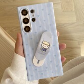 s23ultra创意简约INS三星S25 蓝条爱心适用于三星S24Ultra光面菲林硬壳S21Ultra小众S23防摔S22 手机壳S21