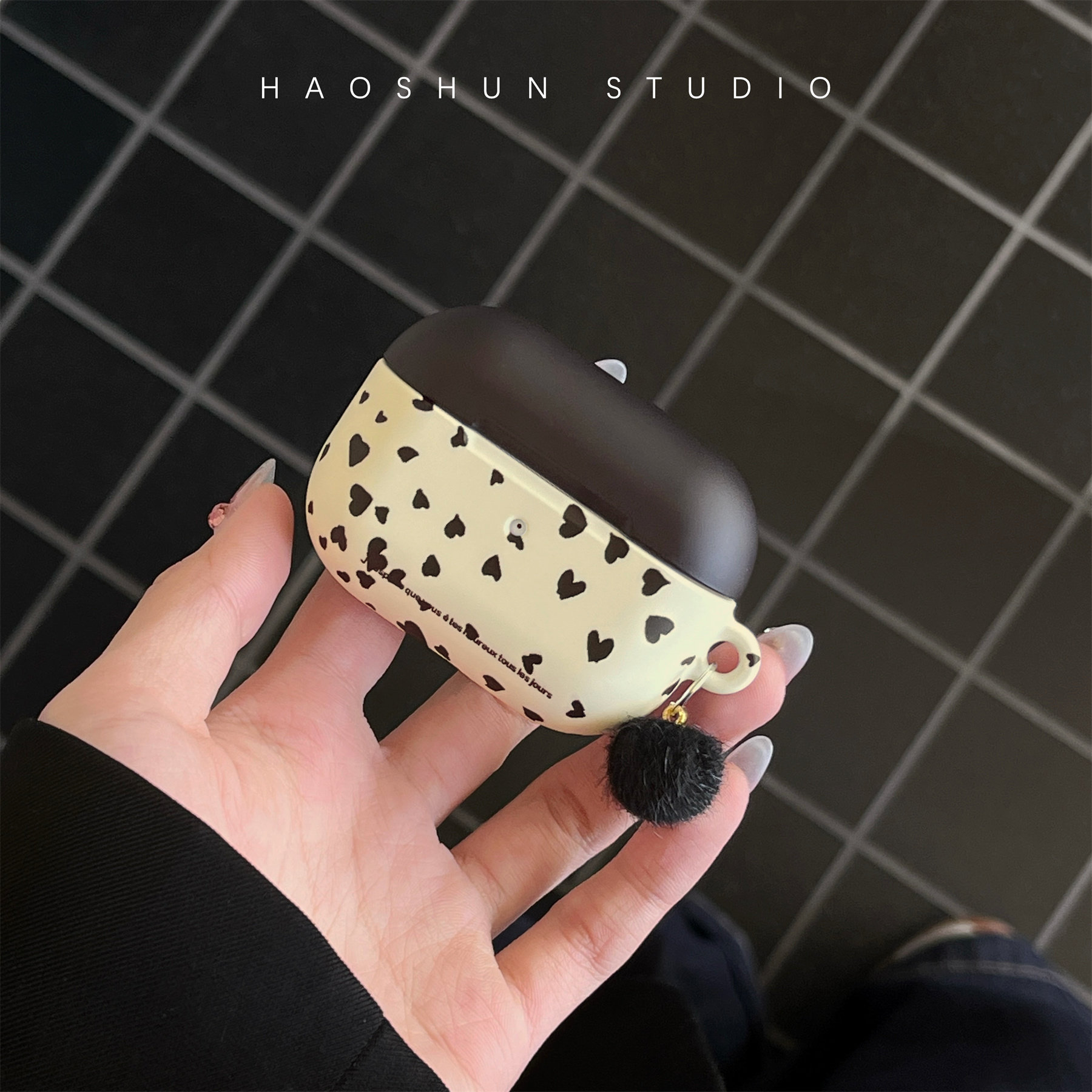 蛋黄豹纹适用于Airpods保护套AirPods4耳机套aipods2/AirPodspro2苹果airpods3小众创意磨砂菲林耳机壳