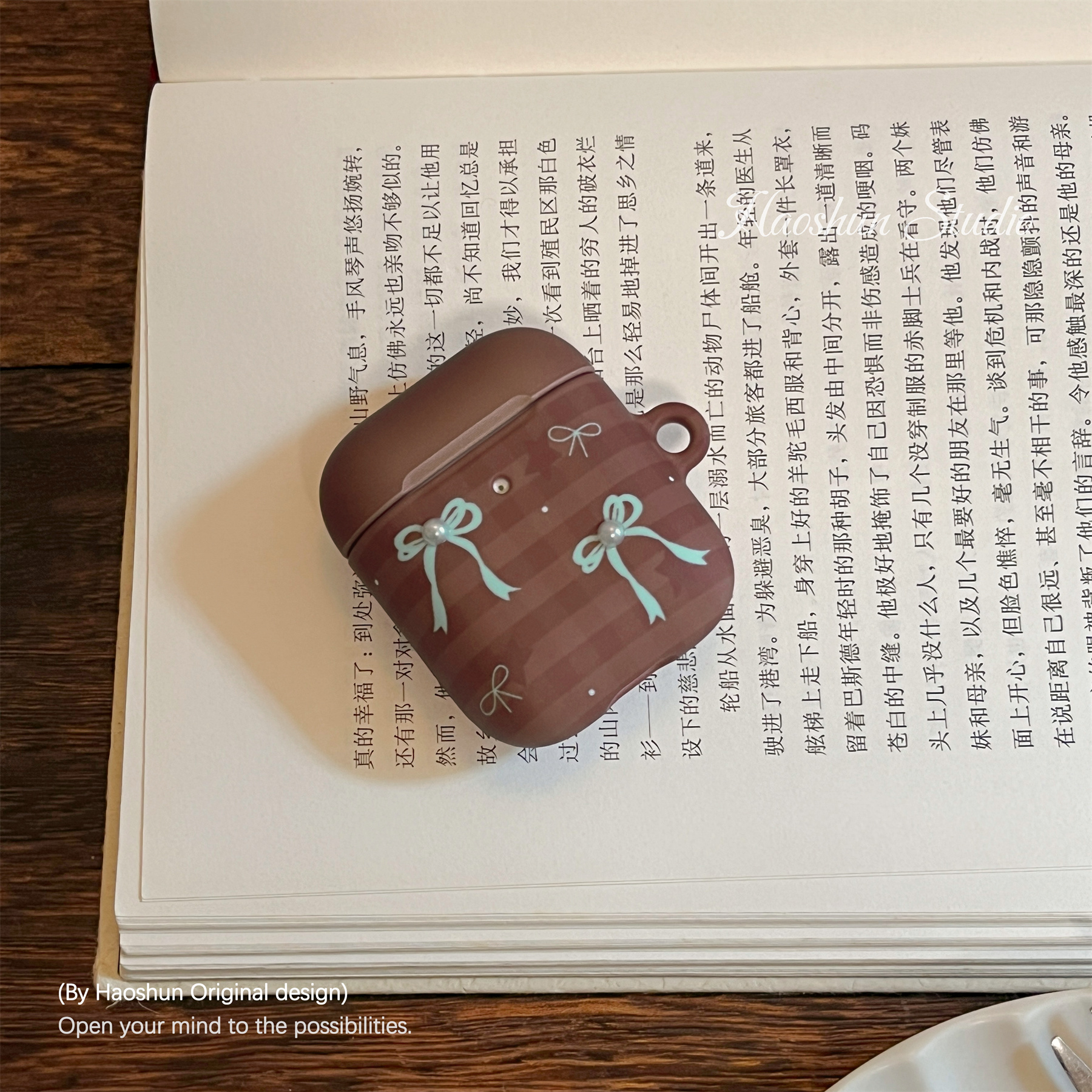 格纹蝴蝶结适用于Airpodspro保护套AirPods4耳机套aipods2/AirPodspro2苹果airpods3小众菲林磨砂可爱耳机壳