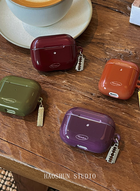 INS简约菲林适用于Airpods保护套airpods4耳机套aipods二代三无线蓝牙ipods/airpod3pro代韩ins风光面耳机壳