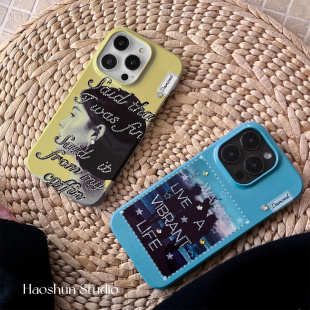 14plus 侧脸女人适用于iphone16PROMAX苹果12 14PRO小众创意硬13mini 12pro 13pro手机壳光面菲林15PROMAX