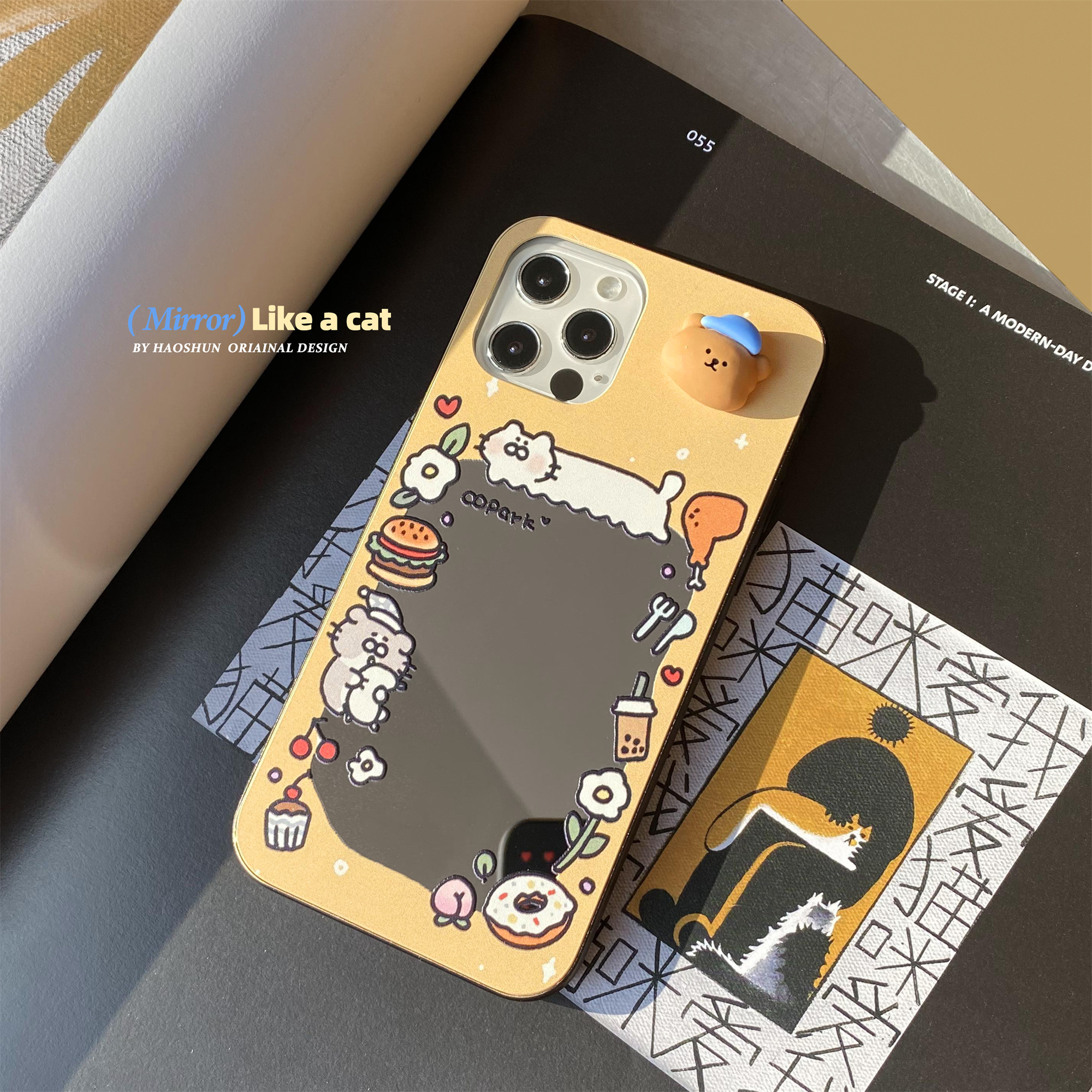 漫画镜面苹果手机壳潮流