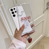 s24 复古夏天适用于三星s24ultra全包太空壳透明手机壳三星S25 s22ultra极简小众硬壳s21 防摔三星s23ultra