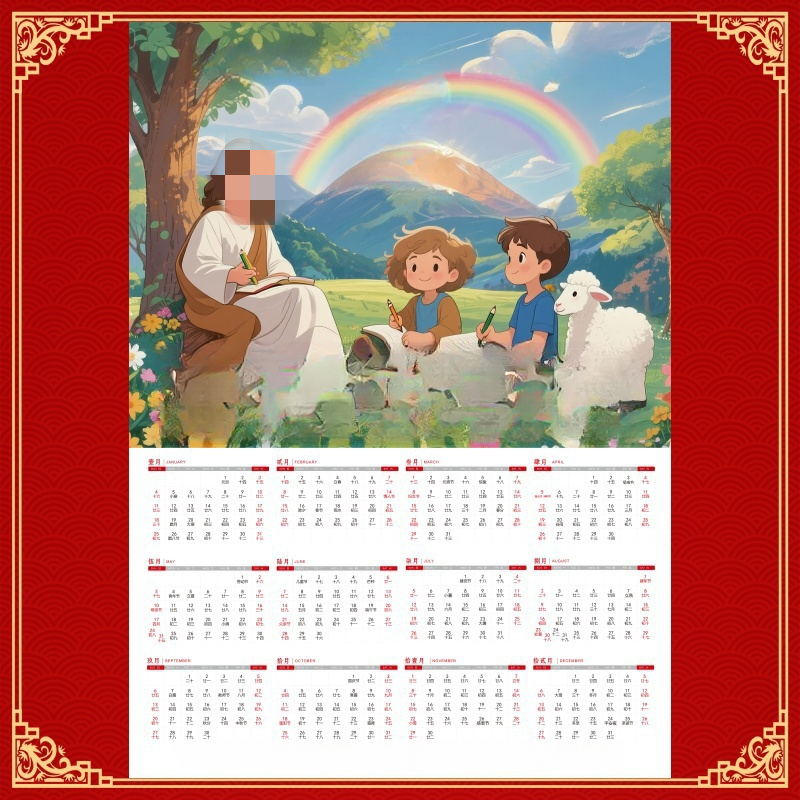 2026年年历表马年金句单张日历墙历挂历礼物月历铜版纸墙画批发