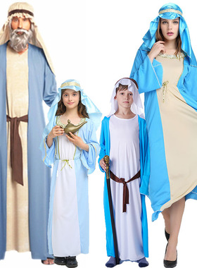 万圣节成人服装女阿联酋长袍cos儿童男阿拉伯中东迪拜王子衣服饰