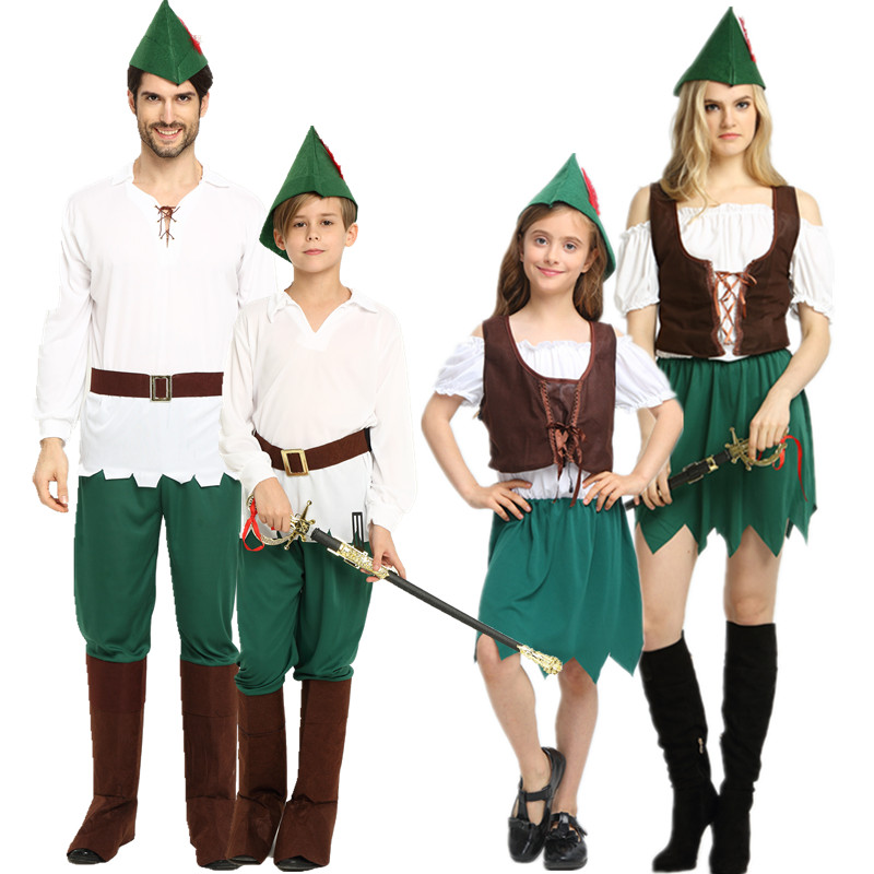 万圣节衣服猎人罗宾汉服装