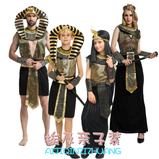 儿童cosplay服装 万圣节埃及公主王子服装 艳后埃及法老演出服装