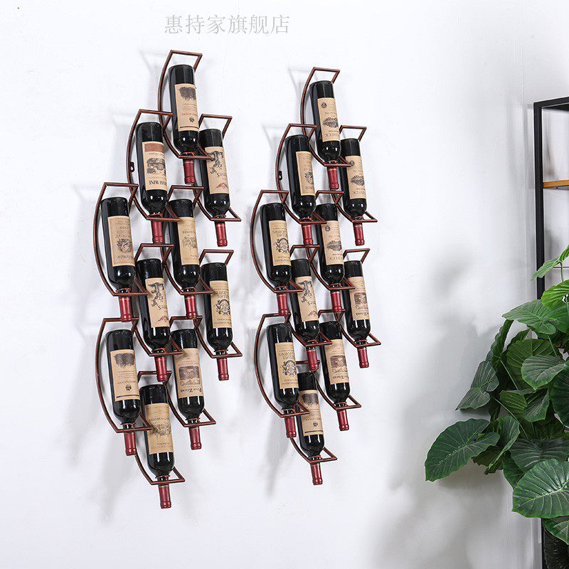 宜家简约酒架壁挂墙上红酒架墙欧式壁葡萄酒架酒杯架创意挂式酒架
