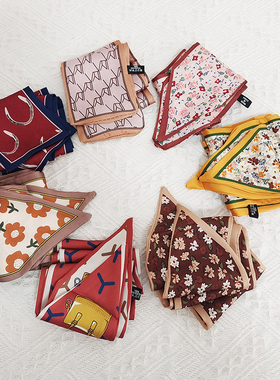 小丝巾绑包包装饰复古手提箱丝巾配件飘带女发扎发