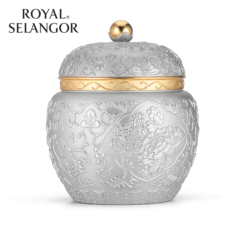 皇家雪兰莪进口锡制茶叶罐送长辈