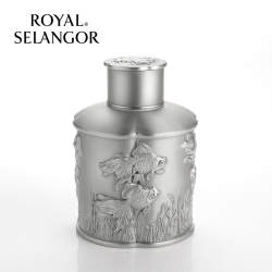皇家雪兰莪ROYAL SELANGOR金玉满堂浮雕手工小茶罐 马来西亚锡器