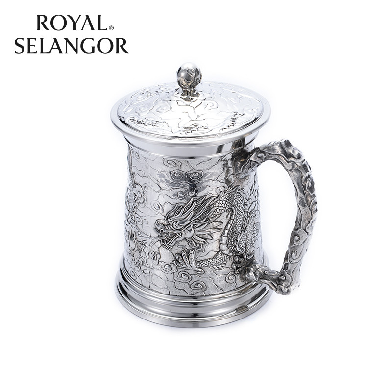 皇家雪兰莪器龙舞九天茶杯工艺品