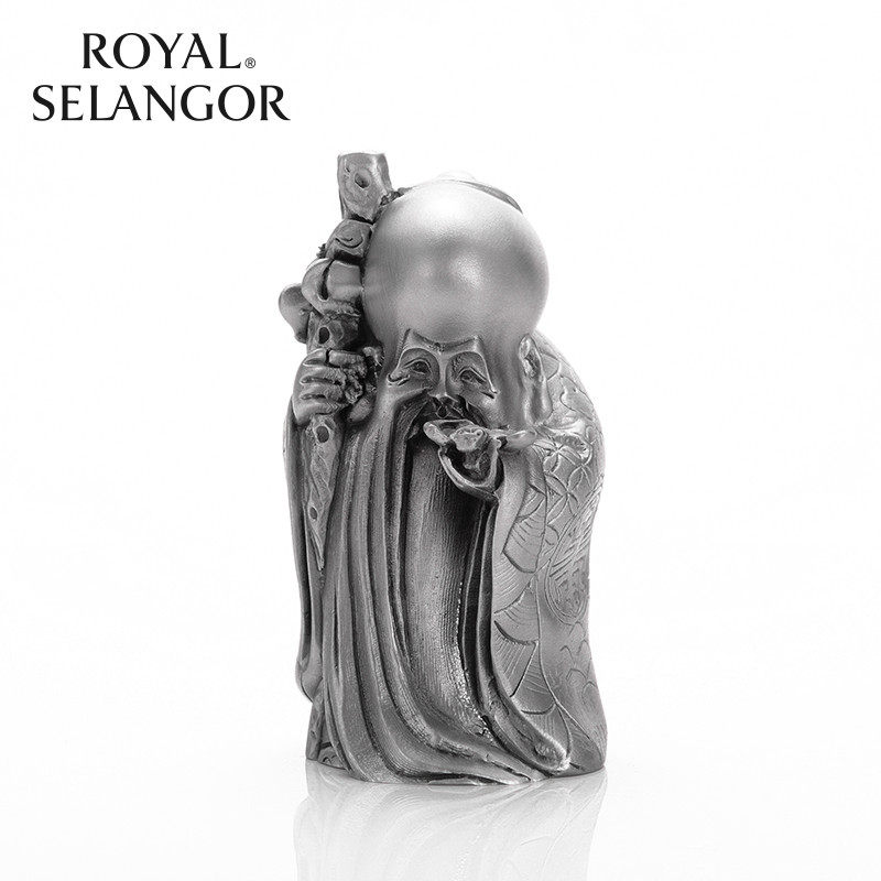 皇家雪兰莪ROYAL SELANGOR纯手工锡制寿星家居摆件工艺品礼盒送礼