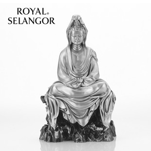 大 佑纯手工锡制品桌面摆件进口 SELANGOR观音 皇家雪兰莪ROYAL