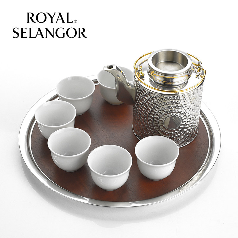 皇家雪兰莪royal selangor8515-茶具八件套  马来西亚锡器锡制品