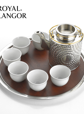 皇家雪兰莪ROYAL SELANGOR8515-茶具八件套  马来西亚锡器锡制品
