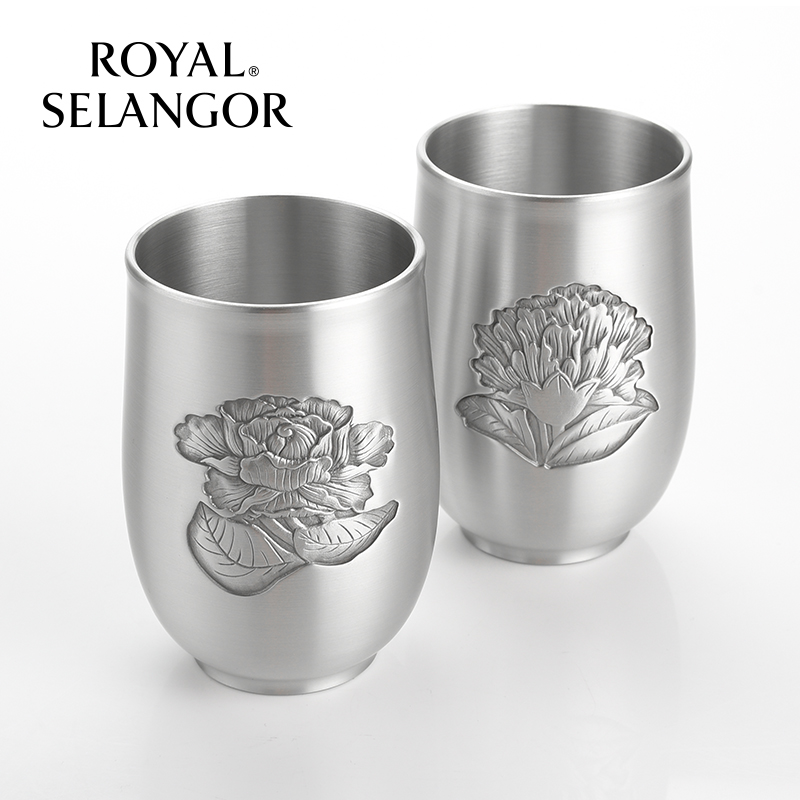 皇家雪兰莪台北国立故宫博物院锦绣对杯两个马来西亚锡制精美礼品