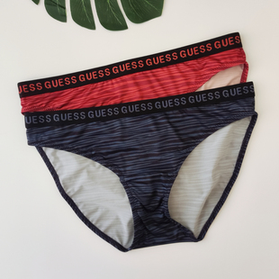 秋季新款韩国深蓝色条纹时尚性感舒适好穿光滑面料中低腰女士内裤