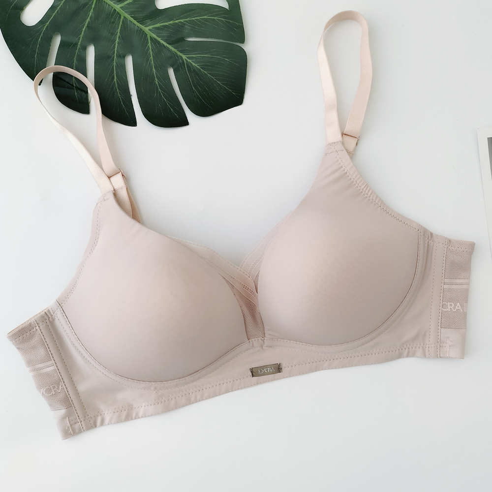 lycra肤色轻奢聚拢侧收无圈文胸