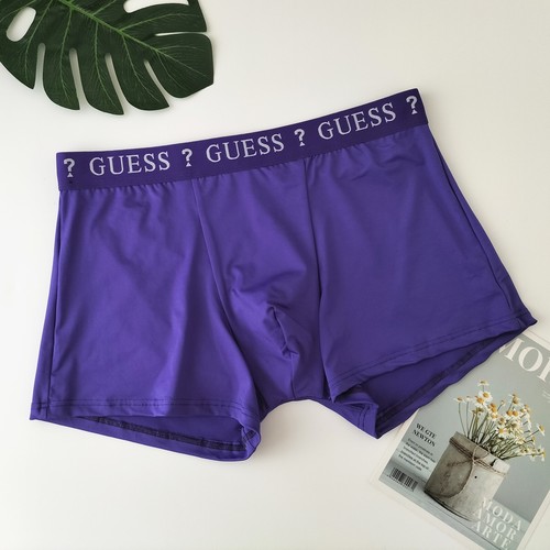 外贸韩国青紫色纯色透气平角内裤