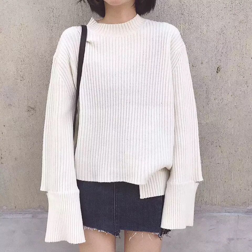 推荐宽松百搭羊毛衣显瘦针织衫