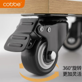 卡贝万向轮手推车重型转向轮带刹车配件平板车静音小轮子定向脚轮