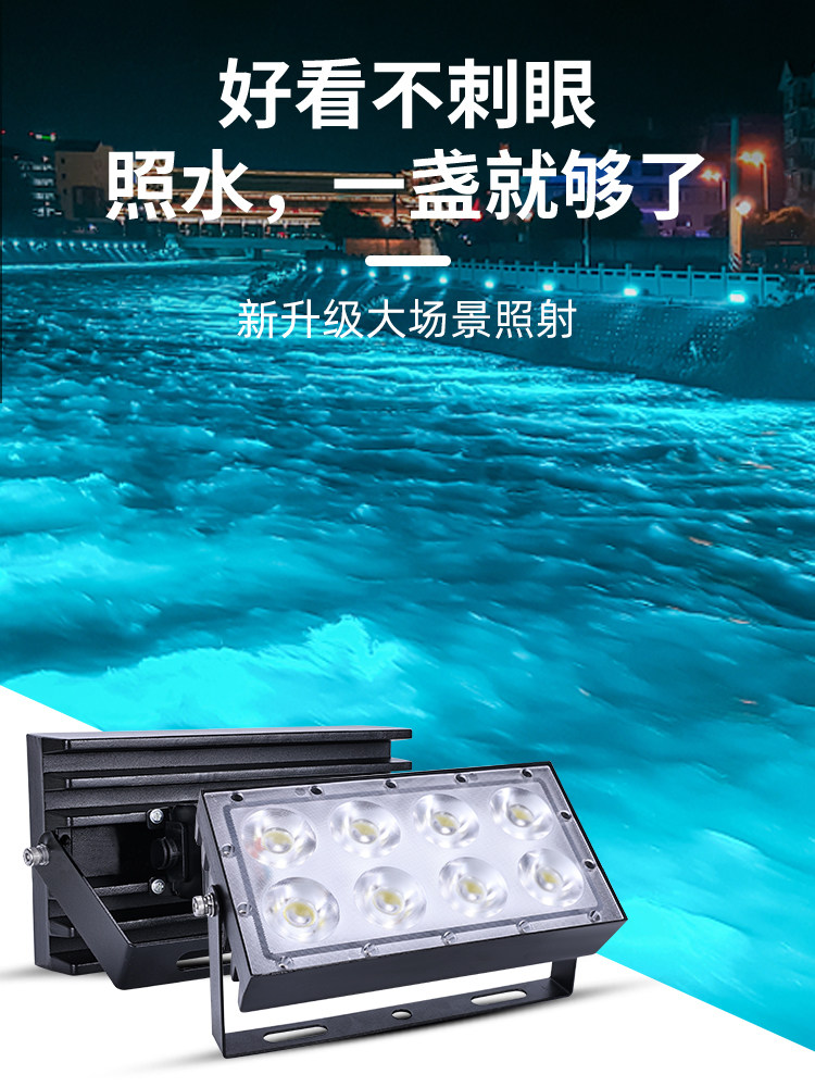 水面泛光灯景观灯220V室外花池装饰灯水幕墙灯水景灯彩色射灯